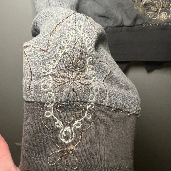 Da-Nang Y2K boho bomber jacket size small S embroidered zipper - Picture 13 of 15